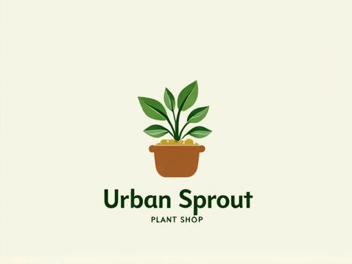Urban Sprout plant shop logo and visual identity